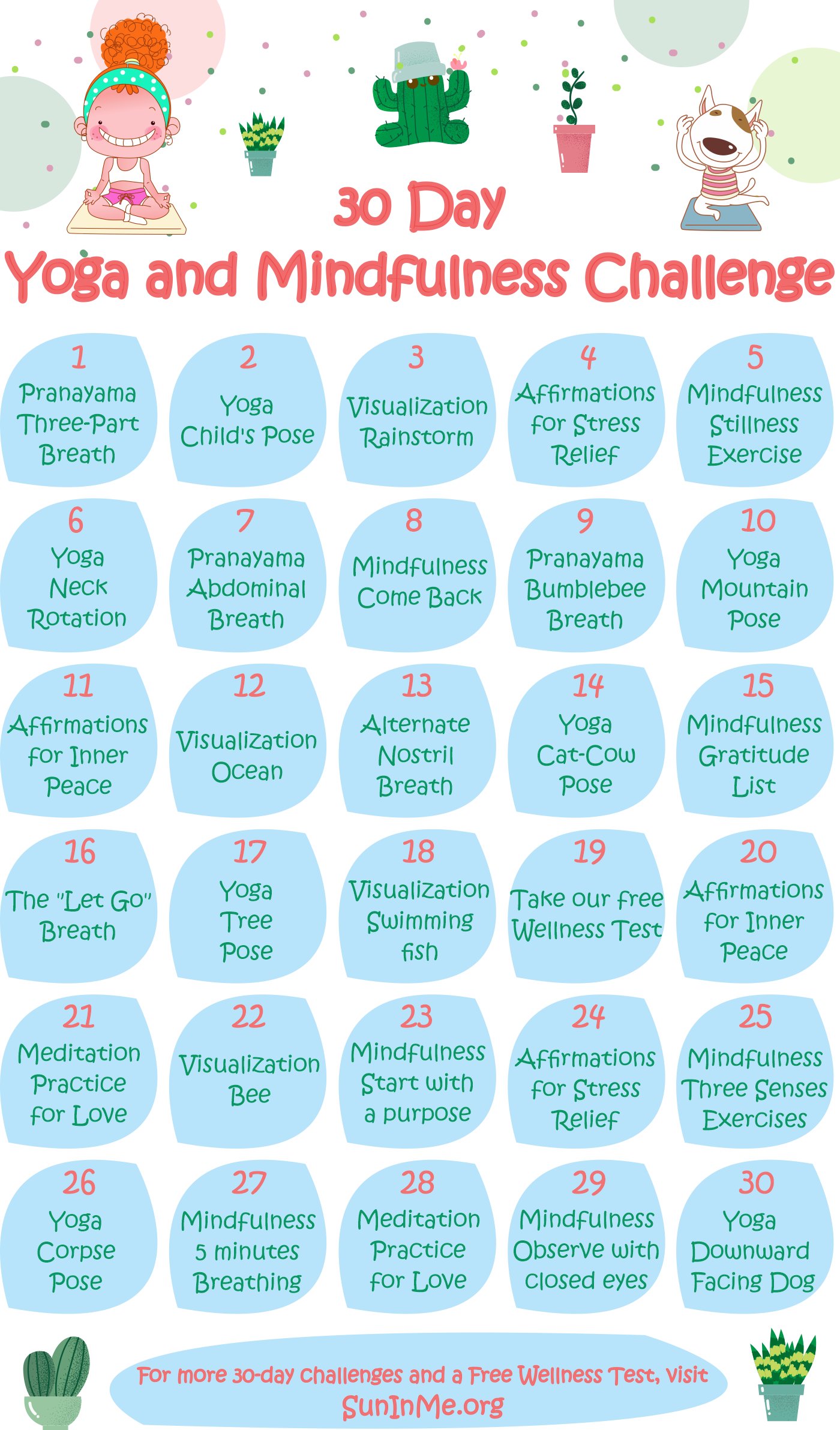 30 Day Yoga and Mindfulness Challenge Plan